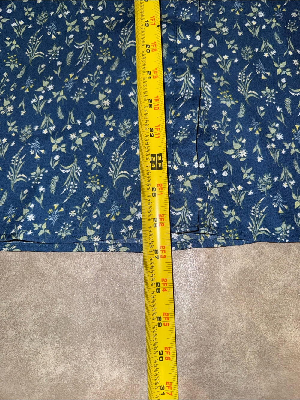 JACHS Girlfriend Floral Peasant Blouse Blue XL - Picture 5 of 5